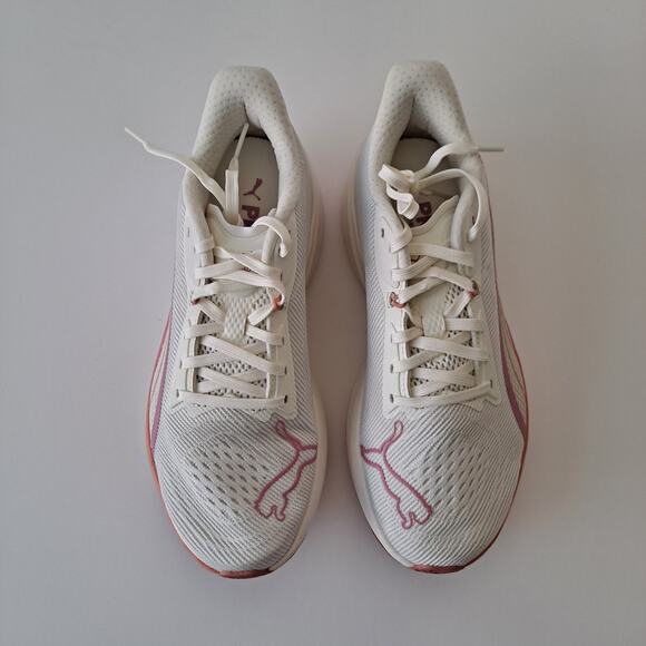 NWB Puma Darter Pro Fade Instant Running Shoes Warm White Pink Womens Size 7 - Picture 10 of 13